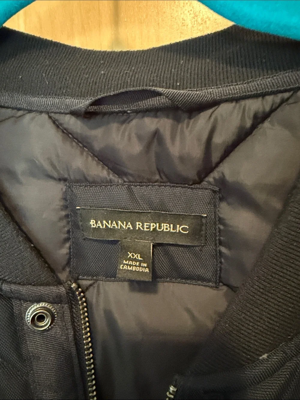 Men’s Banana Republic Navy Quilted Diamond-Pattern Puffer Jacket